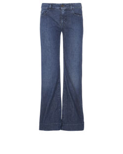 See By Chloé Classic Flared Jeans, Cotton, Blue, Sz 26, 3*
