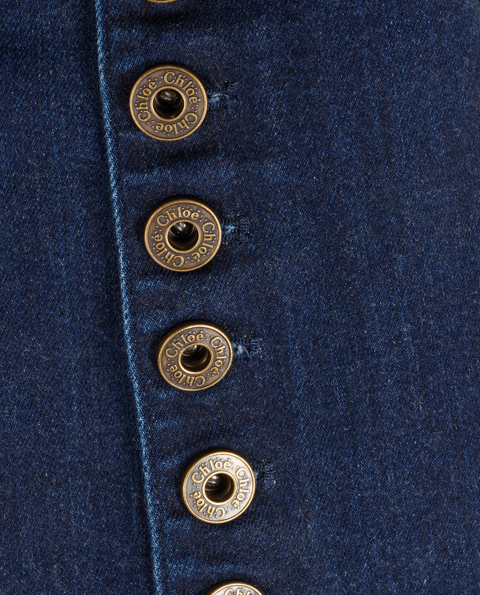 Chloe Button-Up Flared Jeans, &pound;80, Clothing, Blue, Cotton, Other view