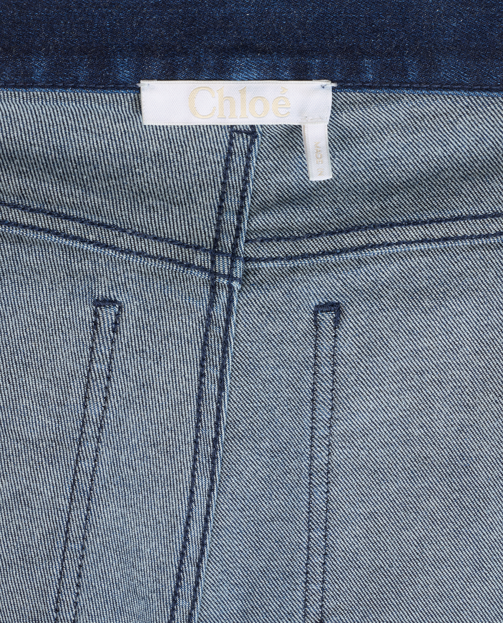 Chloe Button-Up Flared Jeans, &pound;80, Clothing, Blue, Cotton, Other view