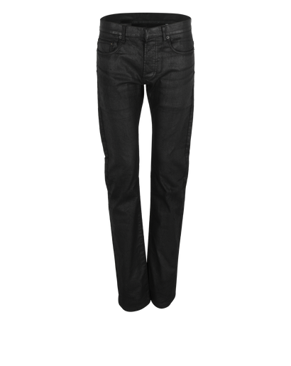 Christian Dior Straight Leg Jeans, &pound;250, Clothing, Black, Cotton, Front view