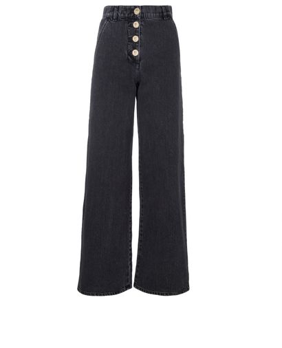 Chanel High Waisted Wide Leg Jeans, front view