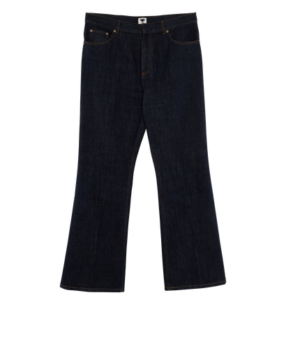Christian Dior D08 Wide Leg Jeans, &pound;250, Clothing, Navy, Cotton/Denim, Front view