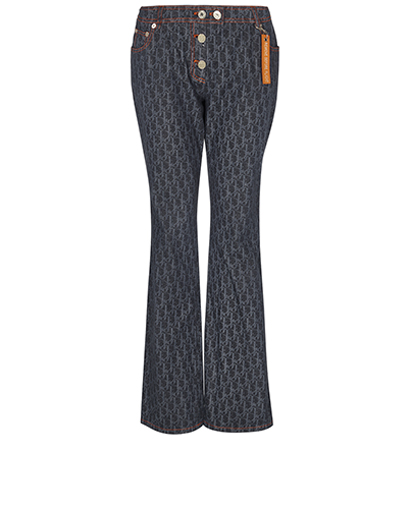 Dior Oblique Straight Cut Jeans, &pound;225, Clothing, Blue, Cotton, Front view