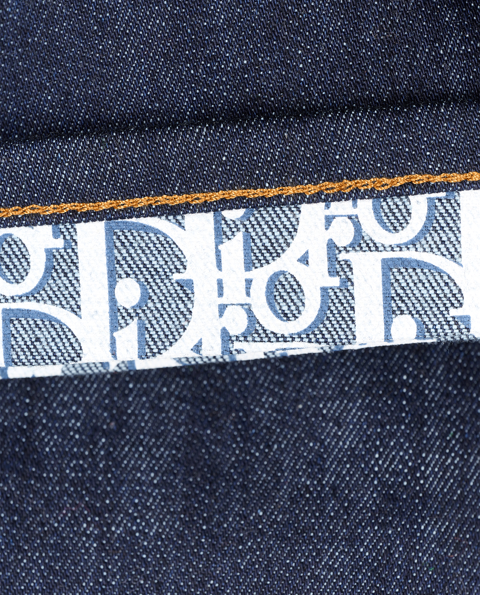 Christian Dior Folded Oblique Slim-Fit Jeans, &pound;395, Clothing, Blue, Cotton/Denim, Other view