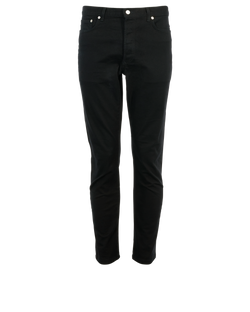 Christian Dior Slim Fit Button-Up Jeans, Mens, Cotton, Black, Sz L, 2*