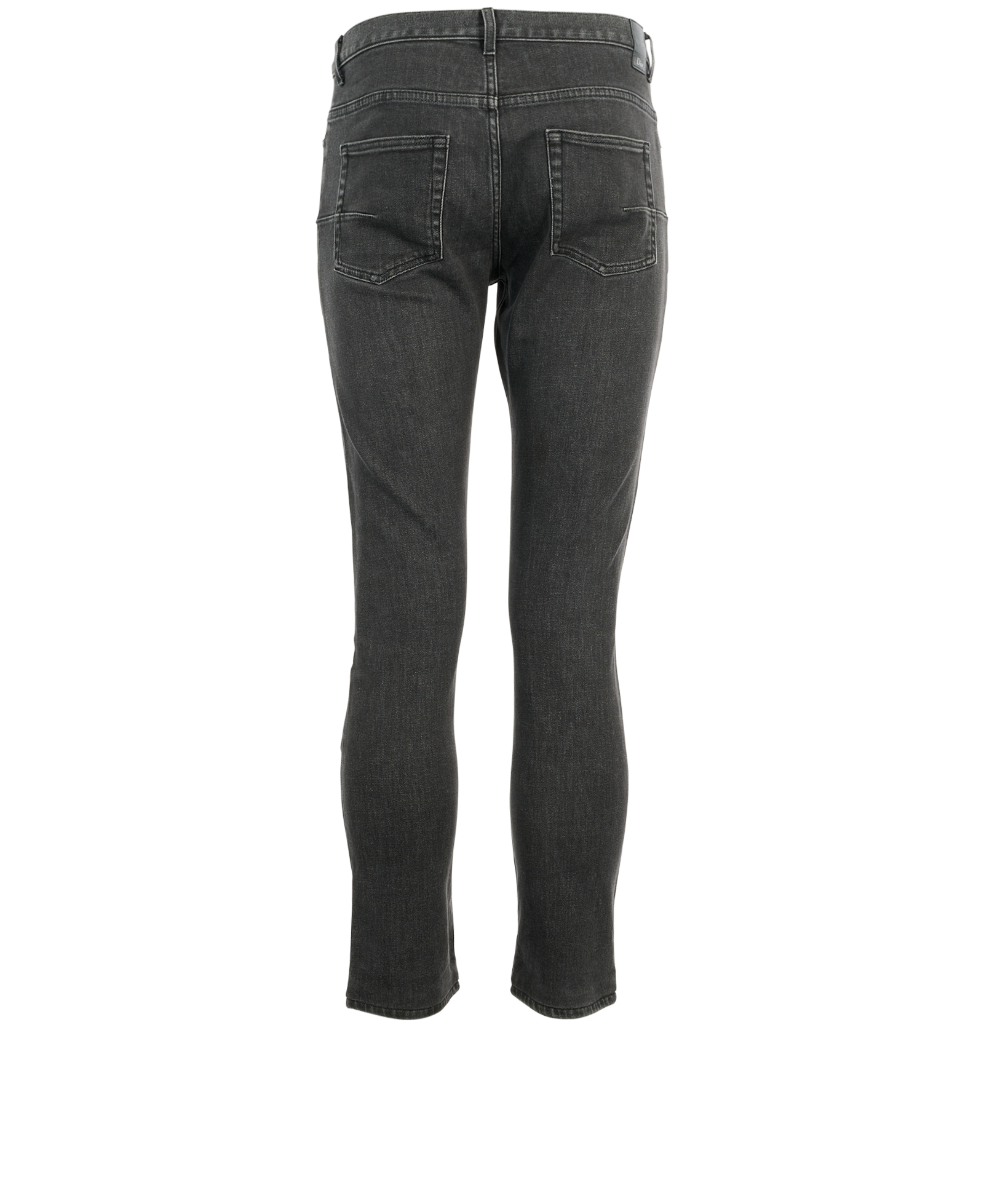 Christian Dior Slim Fit Button-Up Jeans, &pound;120, Clothing, Grey, Cotton, Back view