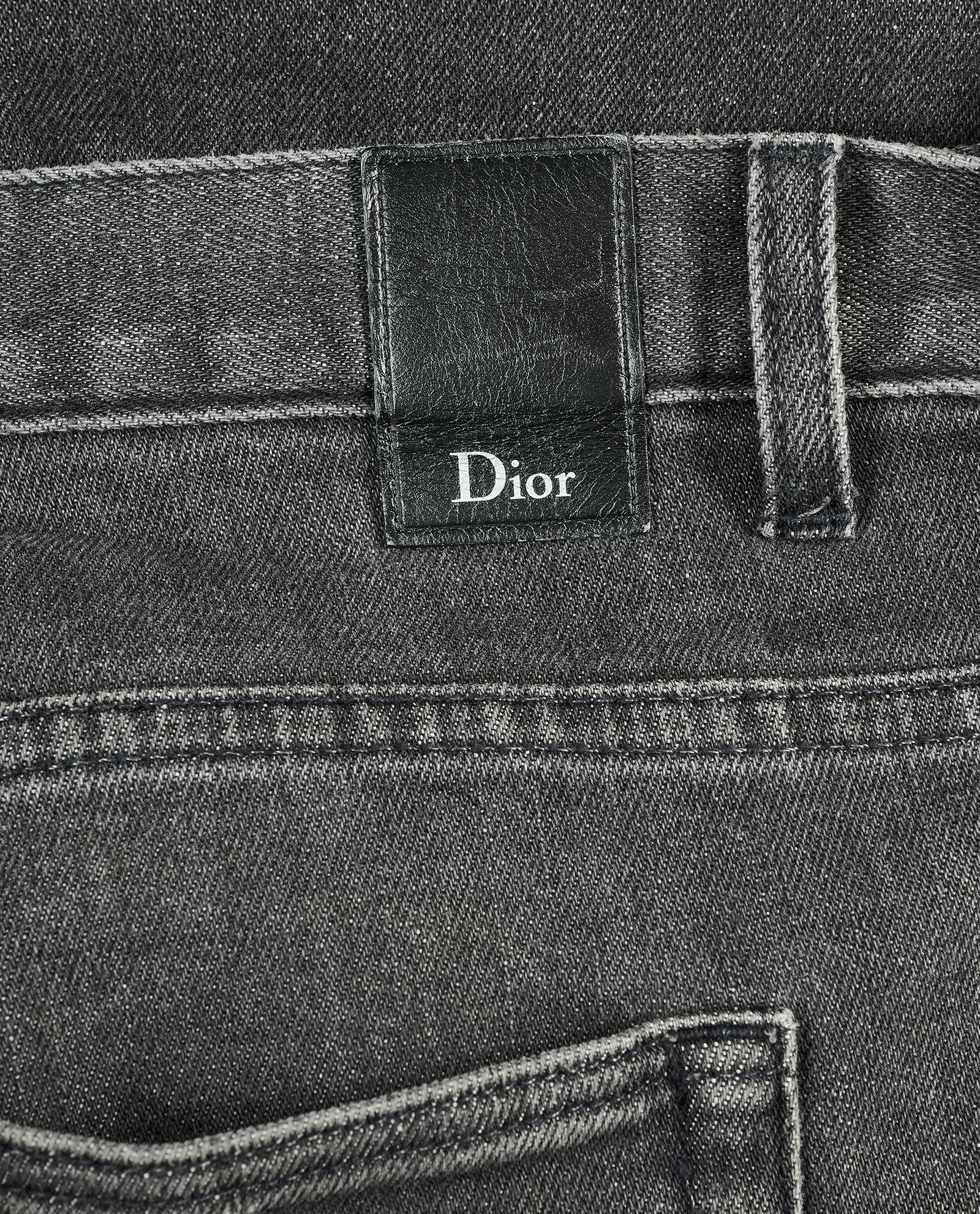 Christian Dior Slim Fit Button-Up Jeans, &pound;120, Clothing, Grey, Cotton, Other view
