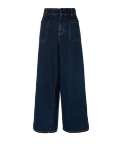 Christian Dior Wide Leg Jeans, Cotton, Blue, UK18, 2*