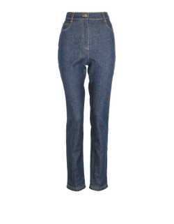 Fendi Straight Leg Jeans, Cotton, Blue, UK10, 3*