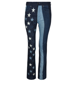 Givenchy Star Embroidered Jeans, Denim, Blue/White, UK10