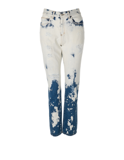 Gucci Distressed Boyfriend Jeans, Cotton, Blue/White, Sz M, 3*