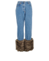 Gucci Shearling Cuff Jeans, £160, Clothing, Blue, Cotton, Front view