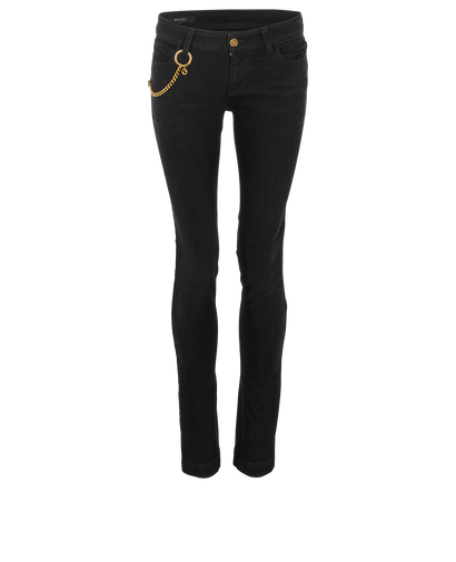 Gucci Gold Chain Detail Jeans, front view