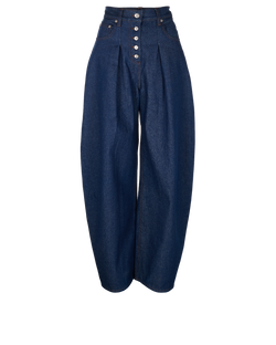 Jacquemus The Ovalo de-Nîmes Jeans, Cotton, Blue, UK6, 3*