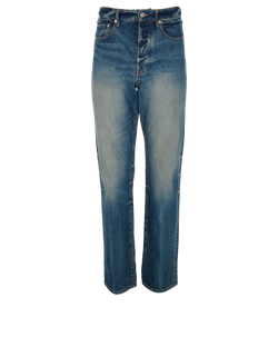 Kenzo Asagao Straight Fit Jeans, Mens, Cotton, Blue, Sz M, 3*