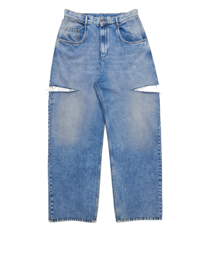 Maison Margiela Cut Out Jeans, &pound;220, Clothing, Blue, Cotton, Front view