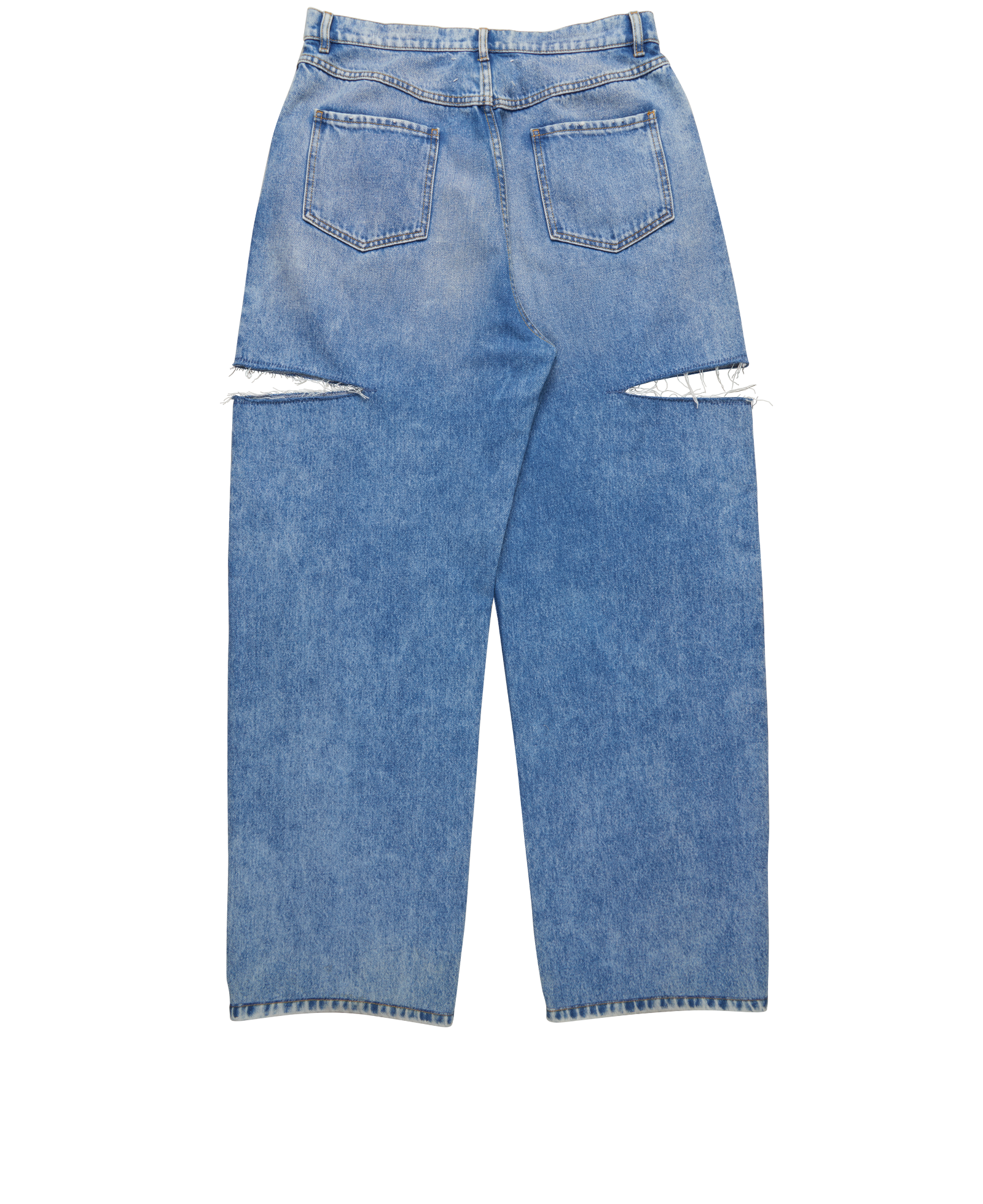 Maison Margiela Cut Out Jeans, &pound;220, Clothing, Blue, Cotton, Back view