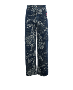 Off-White Camouflage Jacquard Jeans, Mens, Cotton, Blue, Sz S, 3*