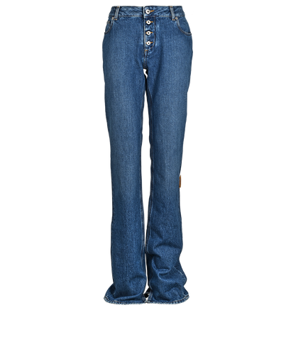 Off-White Britney Jeans, £95, Clothing, Blue, Cotton, Front view