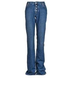 Off-White Britney Jeans, Cotton, Blue, UK12, 3*