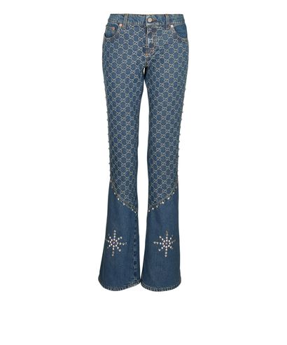 Palace x Gucci GG Studs Embellished Jeans, front view