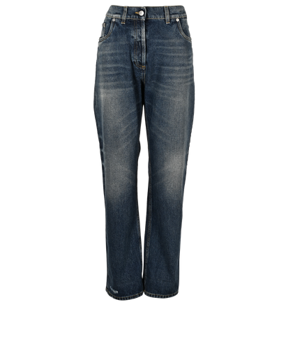 Prada Straight Leg Jeans, &pound;220, Clothing, Blue, Cotton, Front view