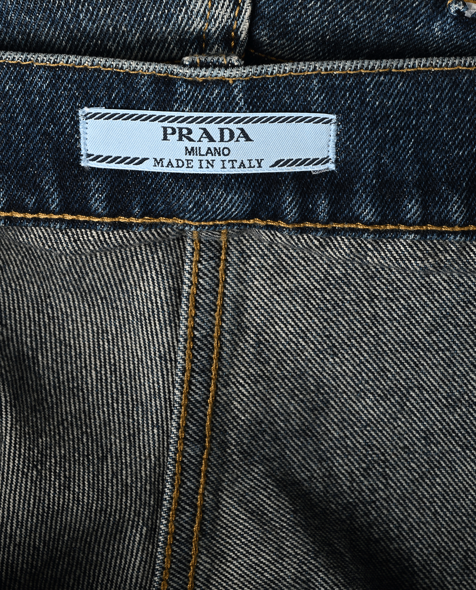 Prada Straight Leg Jeans, &pound;220, Clothing, Blue, Cotton, Other view