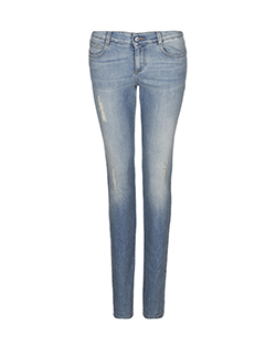 Stella McCartney Distressed Jeans, Cotton Blend, Blue, UK 10
