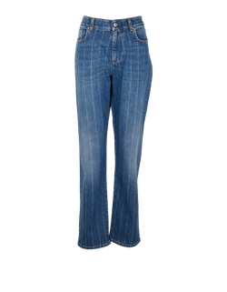 Stella McCartney Hotfix Stripes Jeans, Cotton, Blue, UK10, 3*
