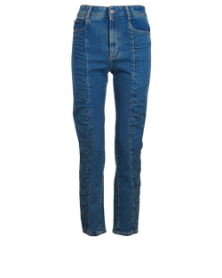 Stella McCartney Gathered Seam Jeans, Denim, Blue, UK6, 3*