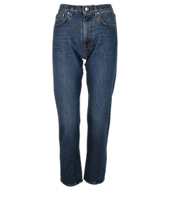 Toteme Twist Seam Jeans, Cotton, Blue, UK 12, 3*