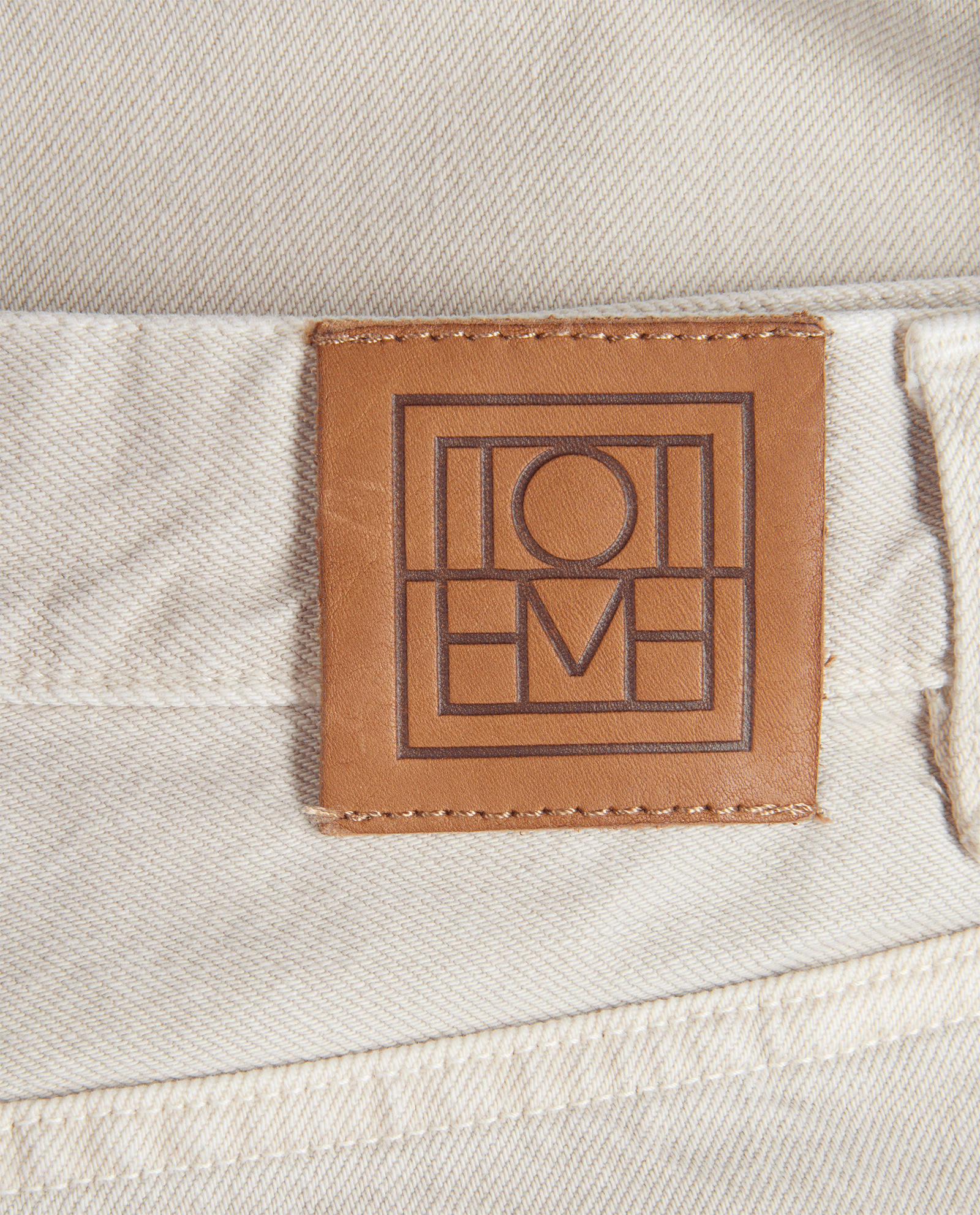 Toteme Wide Leg Jeans, &pound;120, Clothing, Beige, Cotton, Other view