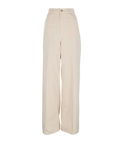 Toteme Wide Leg Jeans, Cotton, Ecru, UK12, 2*