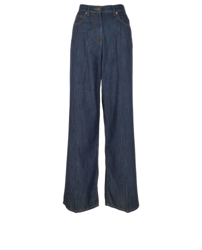 Valentino Dark Wash Wide Leg Jeans, front view