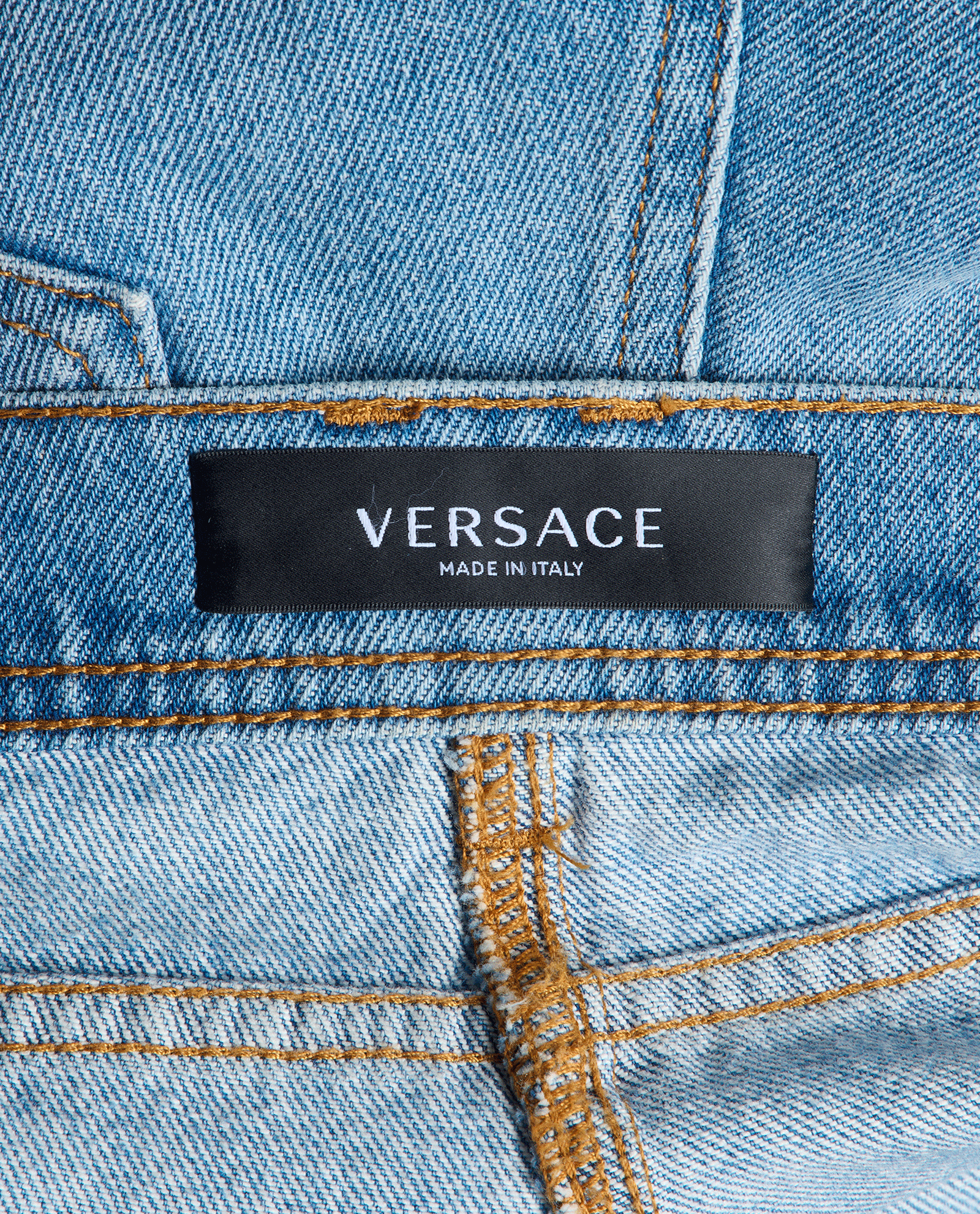 Versace Cross Cut Jeans, &pound;250, Clothing, Blue, Denim, Other view