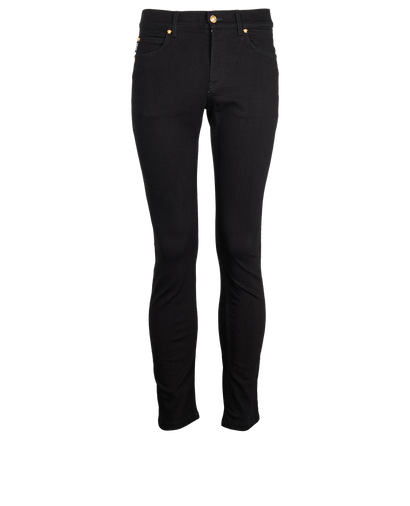 Versace Medusa Jeans, £170, Clothing, Black, Cotton, Front view