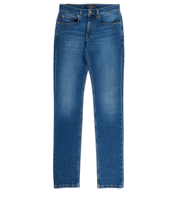 Versace Embroidered Medusa Jeans, Mens, Cotton, Blue, UK 31, 3*