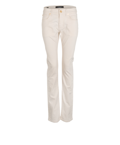 Versace Fitted Jeans, &pound;95, Clothing, Black, Cotton, Front view