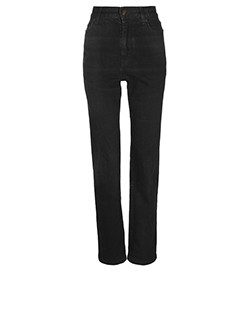 Saint Laurent Stonewashed Jeans, Cotton, Black, UK 10