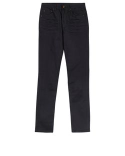 Saint Laurent Skinny Jeans, Cotton, Black, Sz 26, 4*