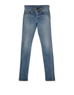 Saint Laurent Skinny Jeans, Cotton, Blue, UK4, 2*