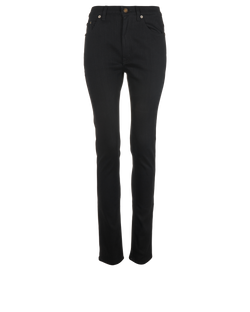 Saint Laurent Skinny Jeans, Cotton, Black, Sz S, 3*