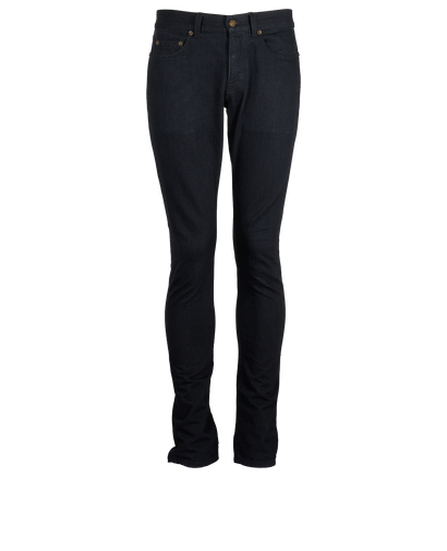 Saint Laurent Button Up Jeans, £120, Clothing, Black, Cotton, Front view