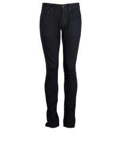 Saint Laurent Button Up Jeans, Mens, Cotton, Black, Sz M, 2*