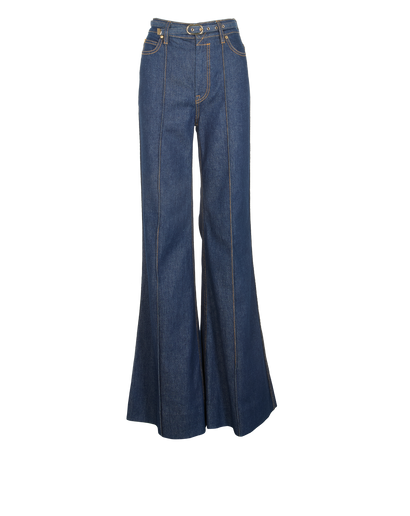 Zimmerman Denim Trousers, &pound;210, Clothing, Blue, Denim, Front view