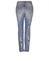 Balmain Crystal Studded Jeans, back view