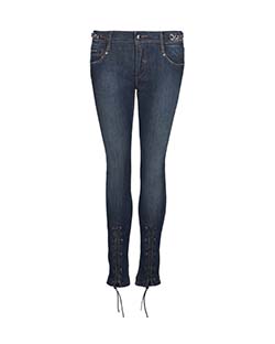 Ermanno Scervino Chain Detail Jeans, Denim, Blue, UK 10