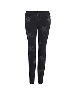 Stella McCartney Star Jeans, Cotton, Black, UK 12