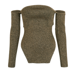 Khaite Maria Jumper, Virgin Wool/Poly, Black/Gold, Sz S, 3*