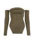 Khaite Maria Jumper, &pound;295, Clothing, Black/Gold, Polyester (Polymer)/Wool, Front view